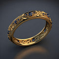 Blue Zirconia Leaf Ring