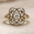Vintage Zirconia Gold Ring