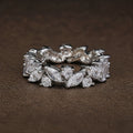 Vintage Marquise Crystals Eternity Ring