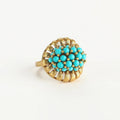 Turquoise Bloom Vintage Ring